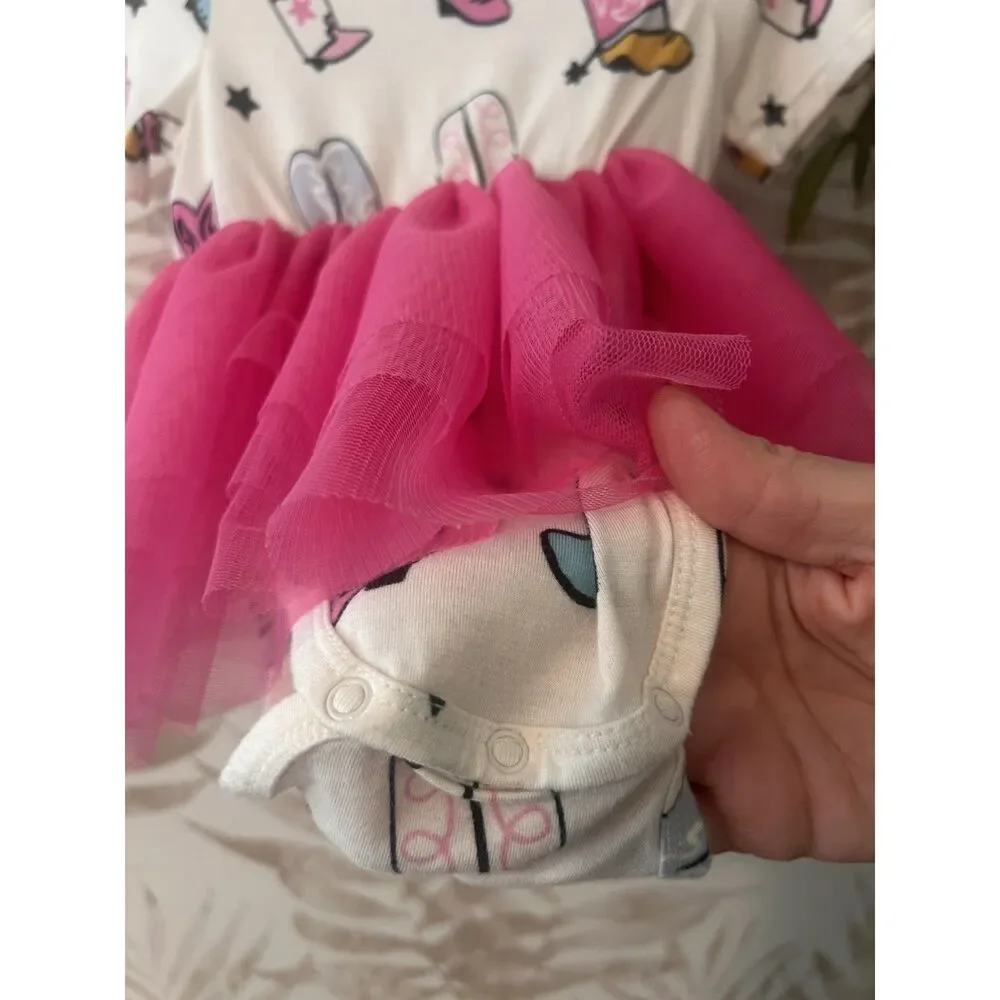Angel Dear Bamboo Twirly Tutu Bodysuit Cowboy Boots 18–24M Baby Outfit